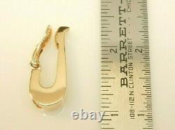 VINTAGE Women's TIFFANY & Co. 18K Yellow Gold Clip On J Hoop Earrings 16.5 Gr