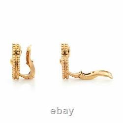 Van Cleef & Arpels 18K Rose Gold Vintage Alhambra Clip Earrings