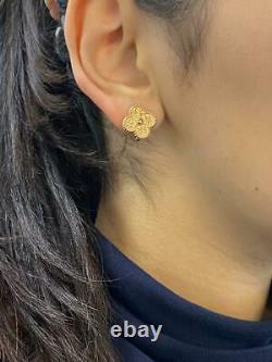 Van Cleef & Arpels 18K Rose Gold Vintage Alhambra Clip Earrings