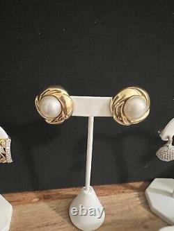 Vintage 14K Gold & Large Pearl Earrings, Beautiful