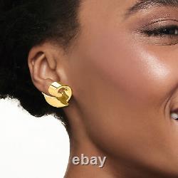 Vintage 14kt Yellow Gold Swirl Clip-On Earrings