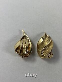 Vintage 1950's Clip On 14k Gold Earrings