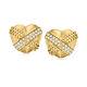 Vintage 1.05 ct. T. W. Diamond Heart Clip-On Earrings in 18kt Yellow Gold