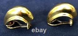 Vintage 750 Tiffany & Co. Paloma Picasso 18k Yellow Gold Domed Earrings