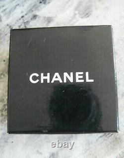 Vintage Chanel Clip On Earrings With Box Faux Pearl Cabochon Earrings