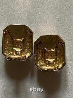 Vintage Christian Dior By Grosse Crystal Clip On Earrings