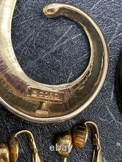 Vintage Clip Earring Lot 29 Pairs trifari coro vendome goldette germany avon +