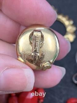 Vintage Clip Earring Lot 29 Pairs trifari coro vendome goldette germany avon +