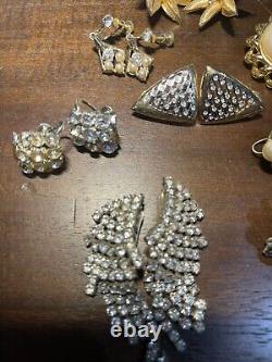 Vintage Clip Earrings Stunning Lot Of 12