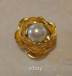 Vintage Designer GIVENCHY PARIS /NEW YORK Runway Signed Faux Pearl Earrings