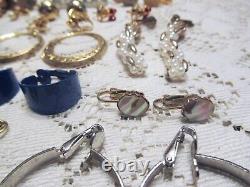 Vintage Earring Costume Jewelry 109 Clip Ons Lot XX