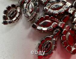 Vintage Earrings Clip On Kenneth Jay Lane Earrings Rhinestone Leaf Articulated