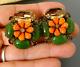 Vintage High End Couture Cluster Clip On Earrings IRADJ MOINI Signed