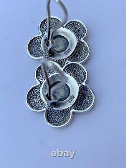 Vintage James Avery Clip On Flower Earrings Sterling Silver RETIRED