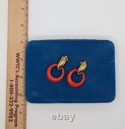 Vintage Jewels By TRIFARI Interchangeable Clip On Earrings Original Box