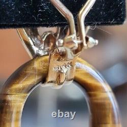 Vintage Rare 14K Gold Clip On Interchangeable Mutli Stone Earrings Signed Marked