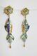 Vintage Saint Tropez GAS Clip on Earrings Rare Articulated Fish Form