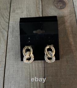 Vintage Signed Christian Dior Clip Earrings Gold