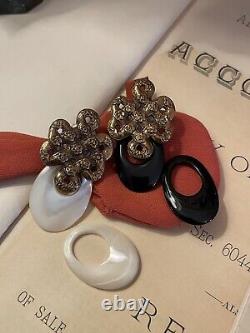 Vintage Stephen Dweck Celtic Knot and Abalone Clip Earrings