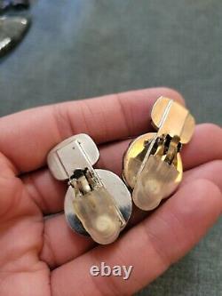 Vintage Sterling Silver Rebecca Collins Clip Earrings