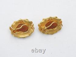 Vintage Tara Parure Clip Earrings Necklace Bracelet Gold Rhinestone Jewelry Rare