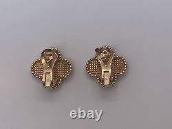 Vintage Van Cleef & Arpels 18K Rose Gold Alhambra Earrings