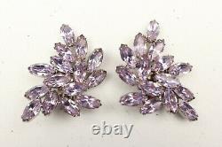 Vintage Weiss Large Clip-On Earrings
