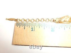 Vtg Monet Statement Necklace & Clip Earrings Paisley Series Gold Tone 24 1973