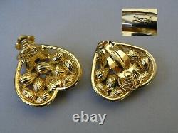 Yves Saint Laurent YSL Earrings Vintage Splendid Rhinestones