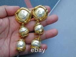 Yves Saint Laurent YSL Earrings Vintage with Beads