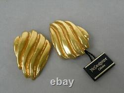 Yves Saint Laurent YSL Vintage Large Golden Earrings