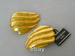 Yves Saint Laurent YSL Vintage Large Golden Earrings