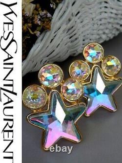 Yves Saint Laurent YSL large Earrings Vintage Stars